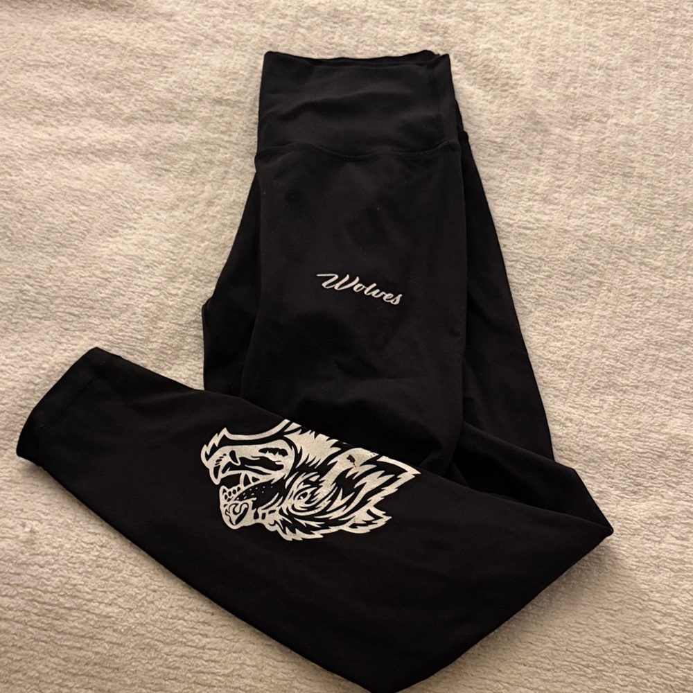 Darc Sport Black Wolves Leggings with Graphic